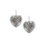 Filigree hearts earrings in Sterling Silver