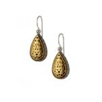 Filigree earrings in Sterling Silver with Gold Plated Parts