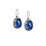 Aegean colors oval earrings in Sterling Silver