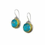 Iris earrings in Sterling Silver with Gold plated parts