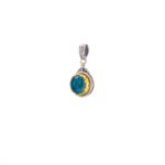 Iris pendant in Sterling Silver with Gold Plated Parts