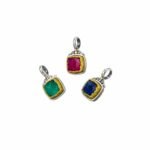 Iris pendant in Sterling Silver with Gold Plated Parts