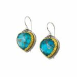 Iris Earrings in Sterling Silver with Gold Plated Parts