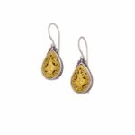 Mediterranean earrings in Sterling Silver with Gold plated parts