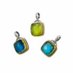 Iris pendant in Sterling Silver with Gold Plated Parts