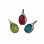 Iris pendant in Sterling Silver with Gold Plated Parts