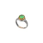 Iris ring in Sterling Silver with Gold Plated Parts