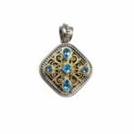 Byzantine pendant in 18K Gold and Sterling Silver