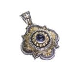 Byzantine pendant in 18K Gold and Sterling Silver