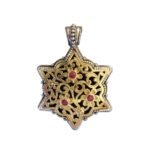 Filigree pendant in 18K Gold and Sterling Silver