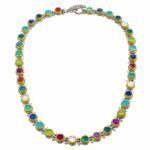 Iris necklace in Sterling silver with Gold plated parts