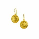Kallisto Round Earrings in Gold plated silver 925