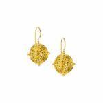 Kallisto Round Earrings in Gold plated silver 925