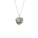 Kallisto Heart pendant in oxidized silver 925