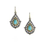 Aphrodite earrings in 18K Gold and Sterling Silver