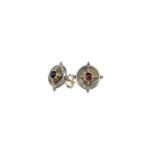Cyclades Stud Earrings in 18K Gold & Sterling Silver