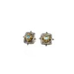 Cyclades Stud Earrings in 18K Gold & Sterling Silver