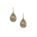 Filigree earrings in 18K Gold & Sterling Silver