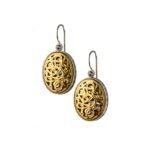 Filigree earrings in Sterling Silver with Gold Plated Parts