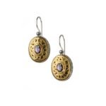 Filigree earrings in Sterling Silver with Gold Plated Parts