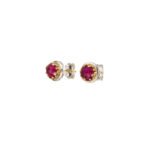 Aegean colors stud earrings in 18K Gold and Sterling Silver