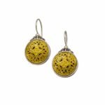 Mediterranean earrings in Sterling Silver with Gold plated parts