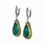 Iris earrings in Sterling Silver with Gold Plated Parts