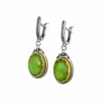 Iris earrings in Sterling Silver with Gold Plated Parts