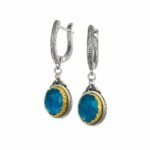 Iris earrings in Sterling Silver with Gold Plated Parts