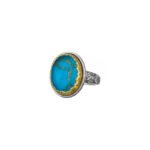 Iris ring in Sterling Silver with Gold Plated Parts