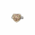 Harmony ring in 18K Gold and Sterling silver with rubies