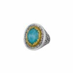 Dione Ring in Sterling Silver with Gold plated parts