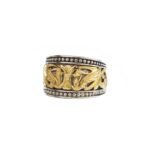 Byzantine ring in 18K Gold and Sterling Silver