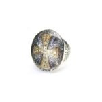 Byzantine ring in 18K Gold and Sterling Silver