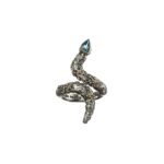 Eva Snake ring in 18K Gold and Sterling Silver