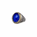 Aegean colors ring in 18K Gold and Sterling Silver