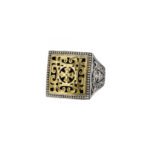Patmos Men ring in 18K Gold and Sterling Silver