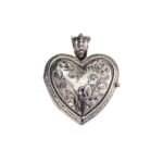 Heart locket pendant in Sterling Silver