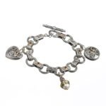 Charms bracelet in 18K Gold and Sterling Silver