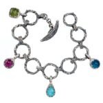 Anthemis charms bracelet in Sterling Silver