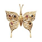 Butterfly brooch in 18K Gold