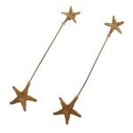 Starfish drop earrings in 18K Gold