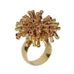Urchin ring in 18K Gold and Gemstones