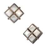 Earrings in Sterling Silver with Mother of Pearl