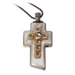 Cross in 18K Gold and Sterling Silver