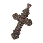 Byzantine Cross in Sterling Silver and semi precious stones