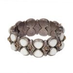 Bracelet in 18K Gold, Sterling Silver, Mother of pearl and Rubies