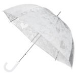 Ομπρέλα Αδιάβροχη με τύπωμα Δαντέλα και Καρδιές