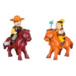 Kουρδιστό Άλογο με Καουμπόι Αναβάτη