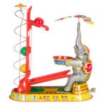 Mεταλλικός Κουρδιστός Ελέφαντας με Μπαλάκια